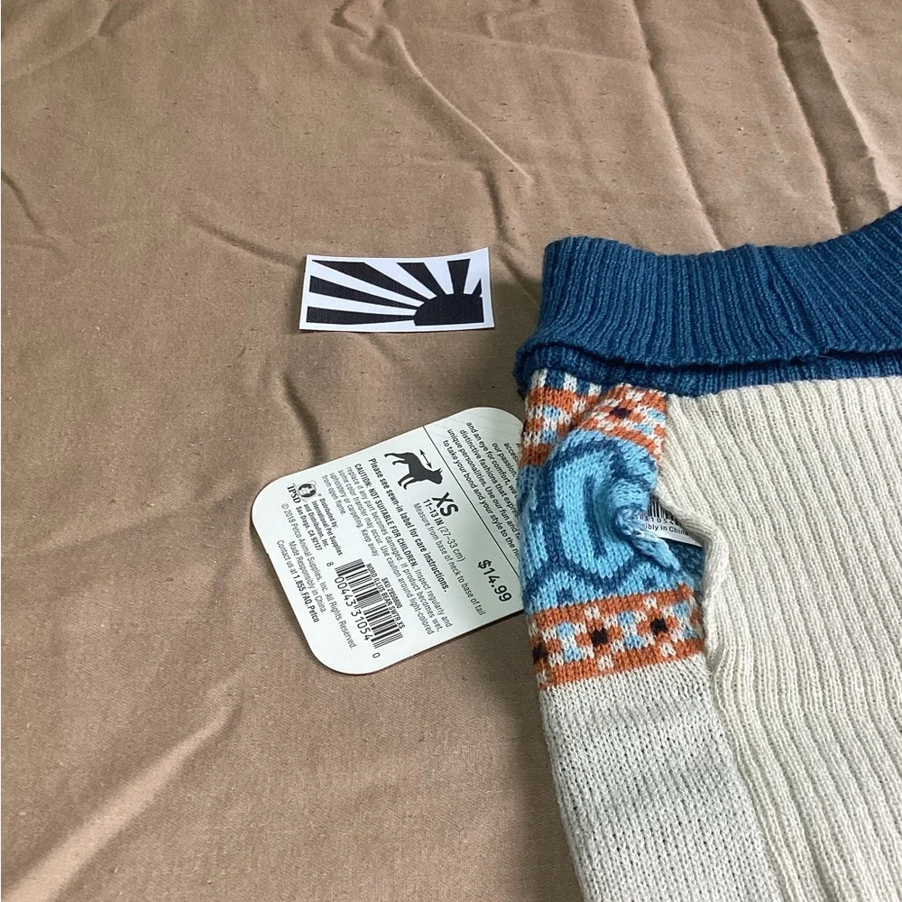 Bond & Co Nord Blue Bear Dog Sweater XS